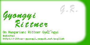 gyongyi rittner business card